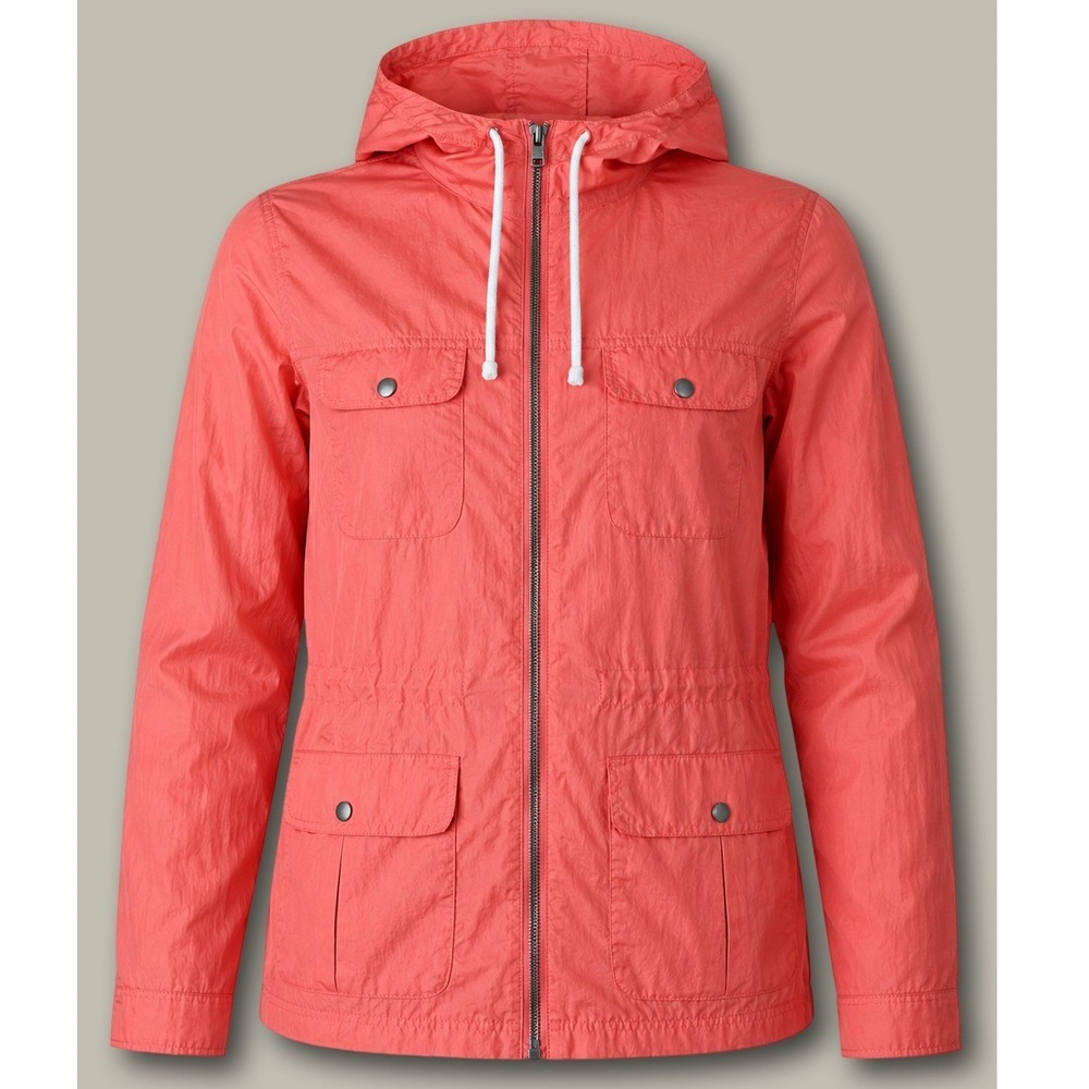 Gap Y2K Vibrant Orange Utility Hooded Windbreaker Jacket Small Lightweight Nylon
